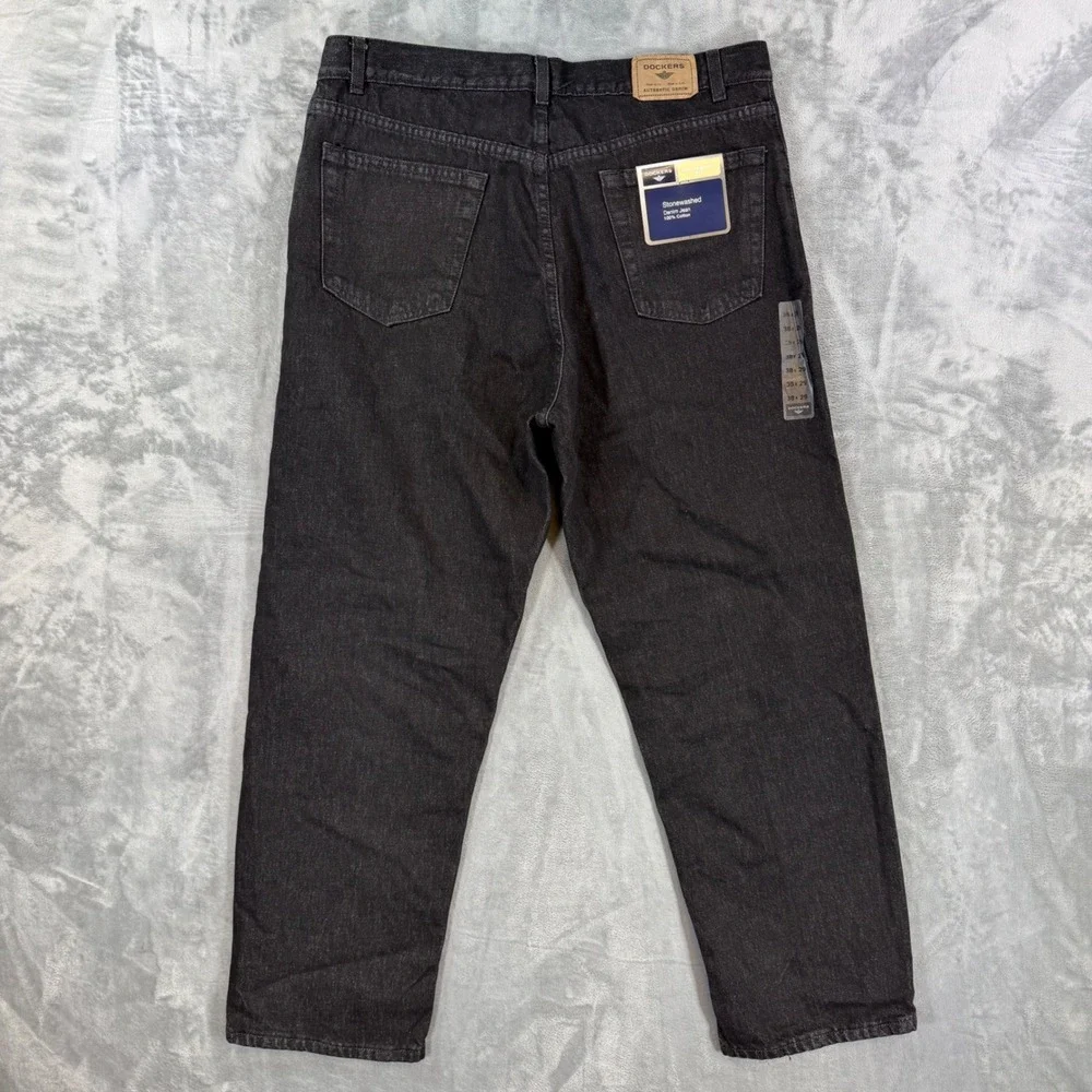 Vintage New Dockers Gentlemen's Fit‎ Jeans Men's Size 38x29 Black Denim Pants
